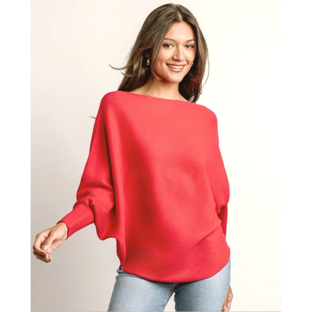 Kerisma Ryu‎ Coral Sweater Dolman Sleeve Ultra-Soft Knit Size S/M Winter Top